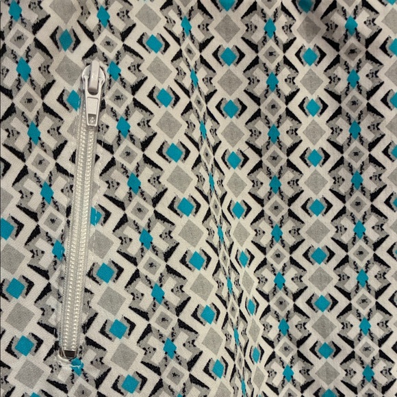 Ruby Rd. Blue and Gray Mini Skirt - Picture 2 of 8